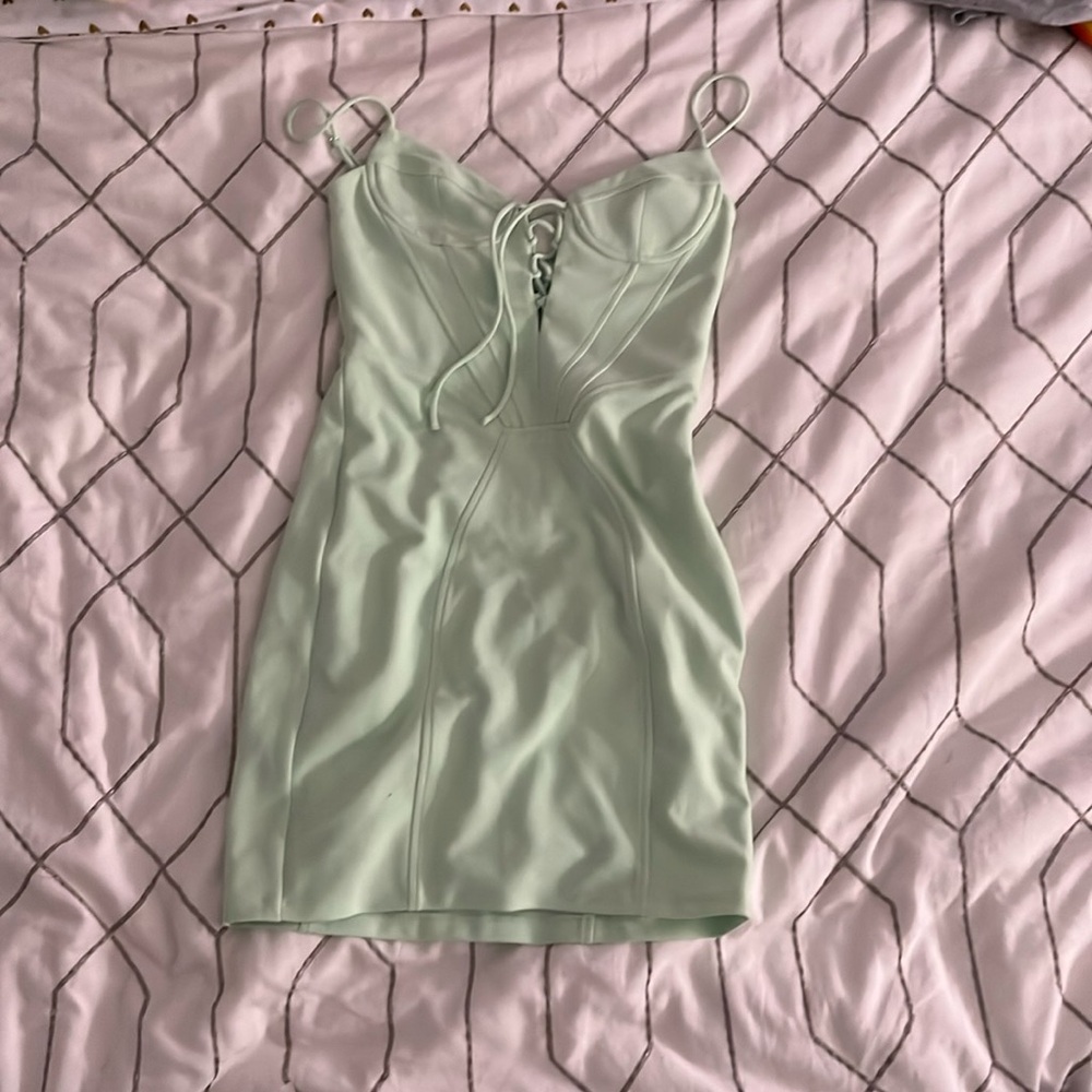 Green Zara corset dress